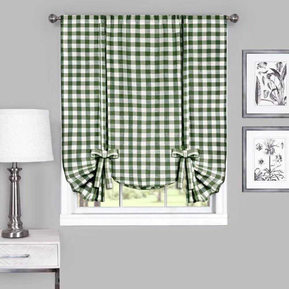 Achim Home Furnishing: Buffalo Sage Plaid Modern Window Curtain Panel : 42
